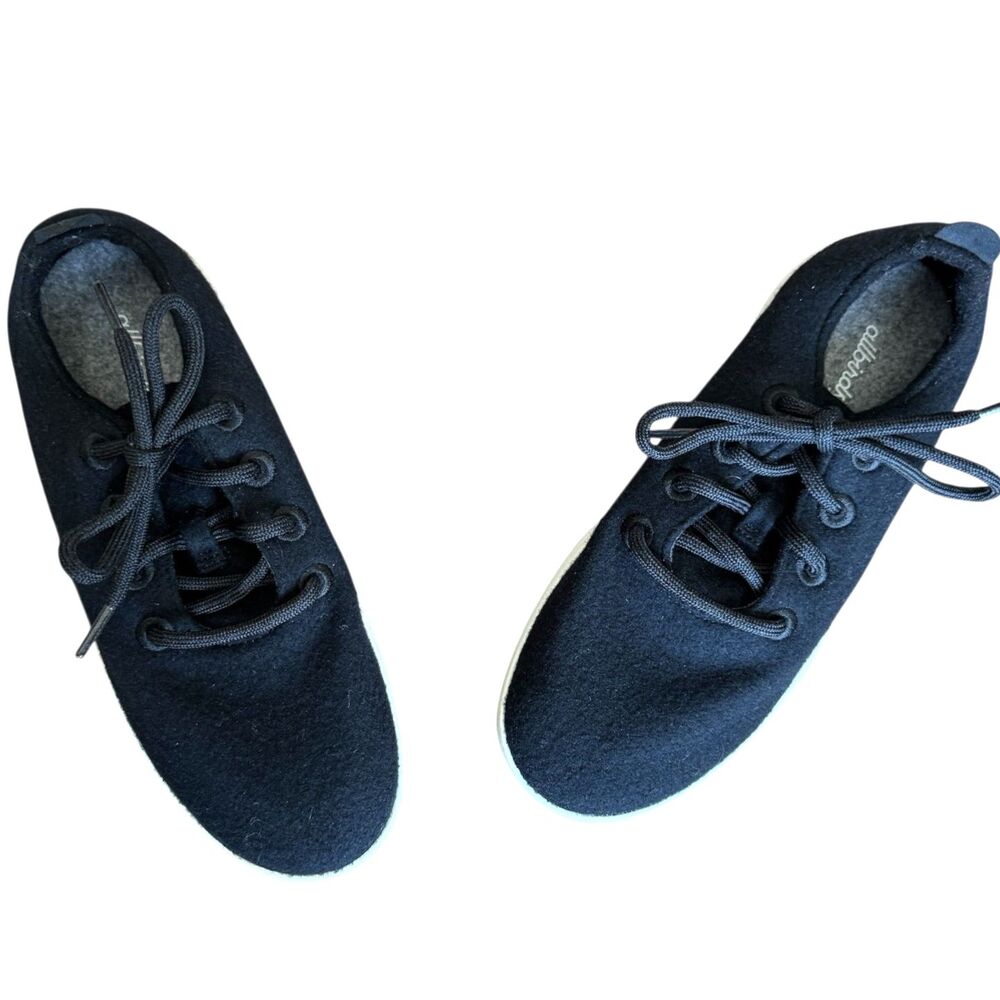 AllBirds Black Off White Sole Womens Wool Runners Sneakers Comfort Shoe Size W9